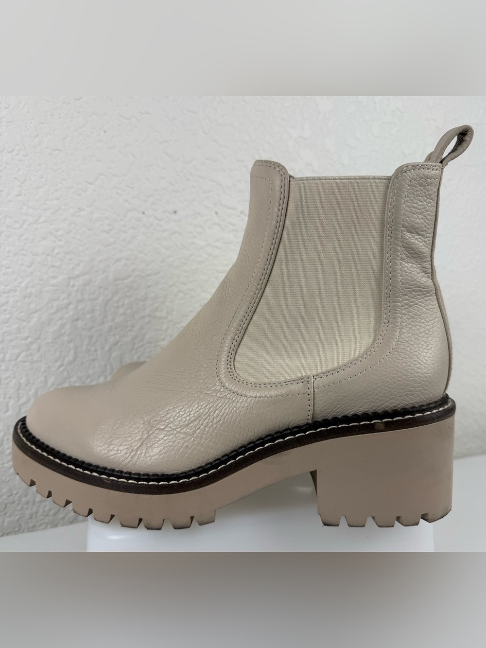 Nordstrom | Nomiah-Lea | Chelsea Lug Boots | Natural | 8 - Picture 3 of 11